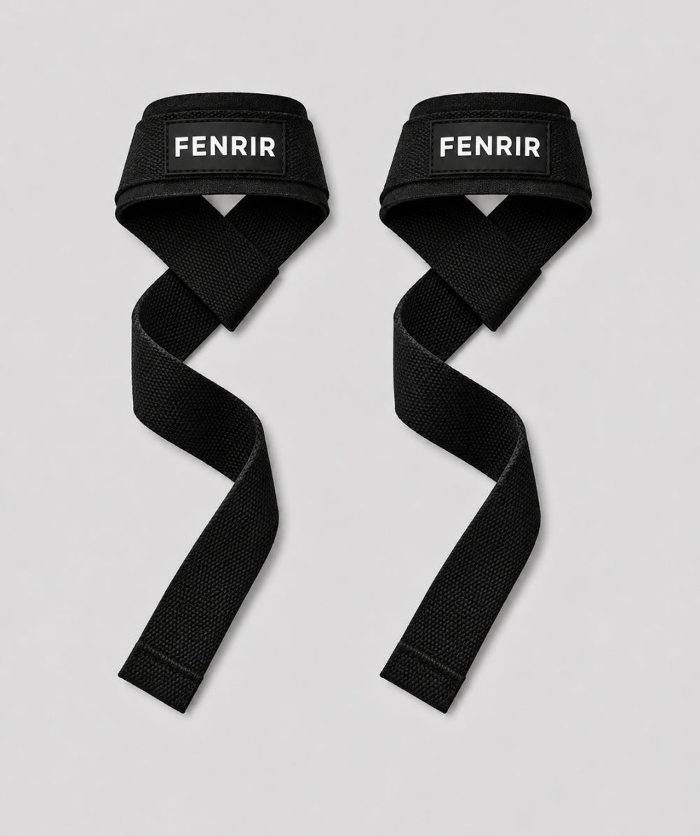 Straps Acolchados Fenrir negros - par de correas de levantamiento para gym