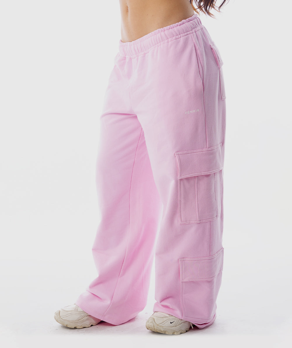 365 Comfy Pocket Cargo Jogger Rosa Blush - vista frontal cargo mujer Fenrir