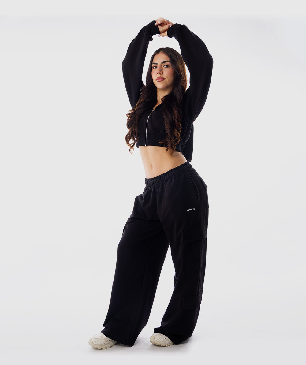 365 Pocket Cargo Jogger Negro - outfit deportivo mujer Fenrir