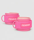 Tobilleras para polea Fenrir rosadas - par de ankle straps para gym