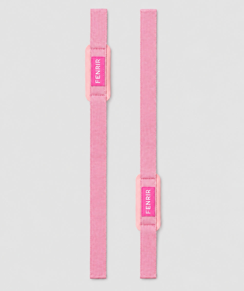 Straps Acolchados Fenrir rosados - correas de agarre para peso muerto