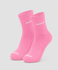 Medias deportivas Fenrir rosadas - medias semi altas para gym mujer
