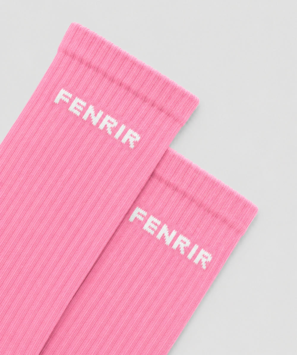 Medias deportivas Fenrir rosadas - crew socks deportivas mujer