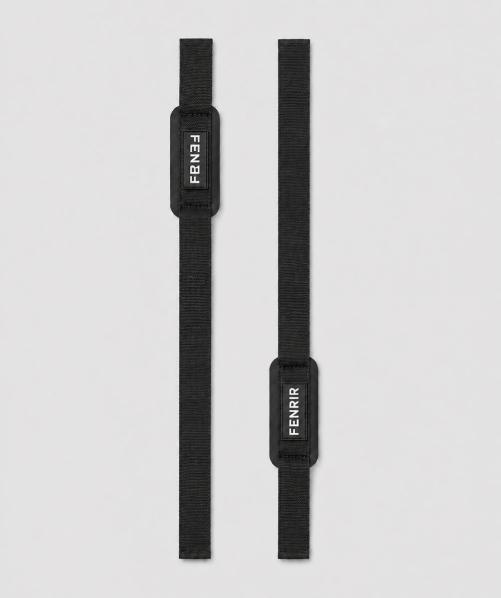 Straps Acolchados Fenrir negros - correas de agarre para peso muerto