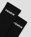Medias deportivas Fenrir negras - crew socks deportivas mujer