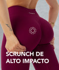 Amplify Seamless Leggings Rojo Ruby - legging deportivo mujer Fenrir (vista 2)