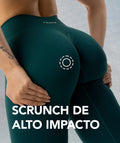Amplify Seamless Leggings Verde Esmeralda - legging deportivo mujer Fenrir (vista 2)
