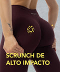 Amplify Seamless Leggings Marrón Brownie - legging deportivo mujer Fenrir (vista 2)