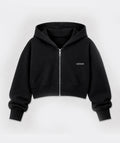 365 Slay Zip Hoodie Negro - detalle de cierre de acero Fenrir