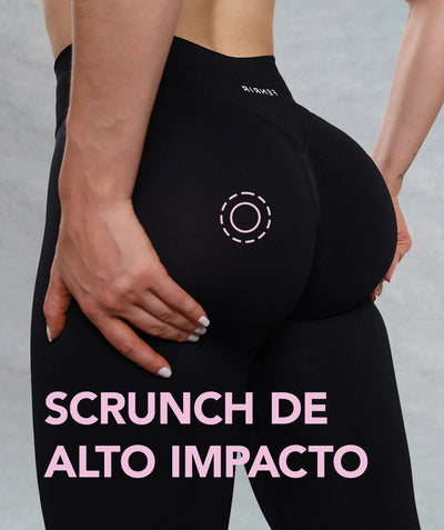 Amplify Seamless Leggings Negro - legging deportivo mujer Fenrir (vista 2)