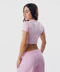 365 Baby Crop Tee Rosa Blush - vista posterior crop top mujer Fenrir