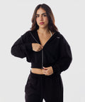 365 Slay Zip Hoodie Negro - vista frontal casaca mujer Fenrir