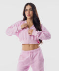 365 Comfy Slay Zip Hoodie Rosa Blush - vista frontal casaca mujer Fenrir