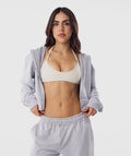 365 Slay Zip Hoodie Gris Snow - casaca deportiva mujer Fenrir