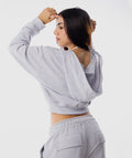 365 Slay Zip Hoodie Gris Snow - vista posterior casaca mujer Fenrir