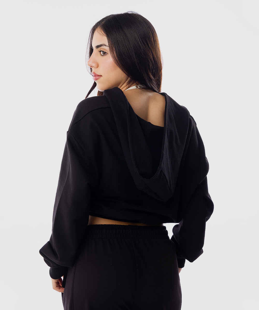 365 Slay Zip Hoodie Negro - vista posterior casaca mujer Fenrir