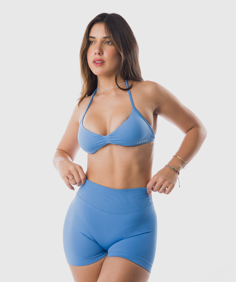 Scrunchie Bra Azul Jade - bra deportivo mujer Fenrir
