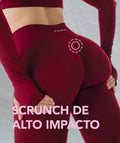 Scrunch de alto impacto - Amplify Flared Pants Rojo Ruby
