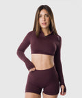 Casaca Zippy Crop Amplify Marron Brownie 5