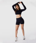 Casaca Zippy Crop Amplify Negro 2