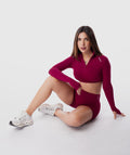 Casaca Zippy Crop Amplify Rojo Ruby 1