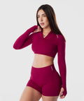 Casaca Zippy Crop Amplify Rojo Ruby 2
