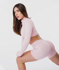 Casaca Zippy Crop Amplify Rosa Blossom 1