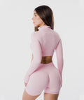 Casaca Zippy Crop Amplify Rosa Blossom 4